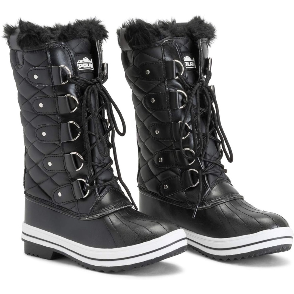 Polar Women’s Nylon Tall Winter Snow Boots - size 8